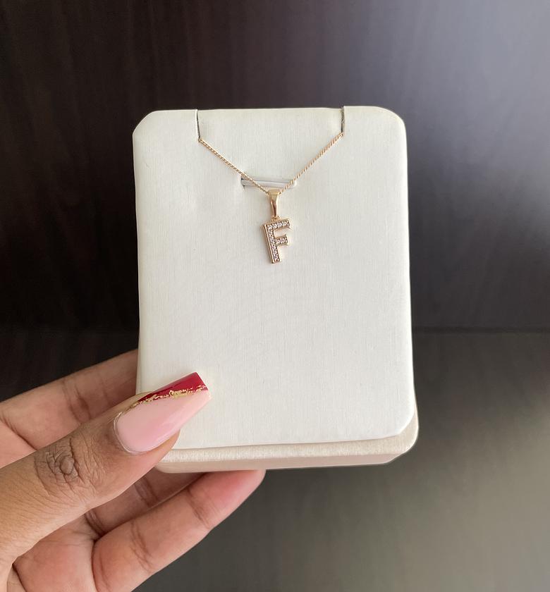 Initial Necklace - F image
