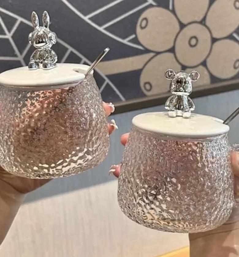 Sparkle Hammered Glass Character Mug (300ml) image