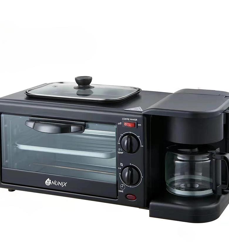 Nunix 3 IN 1 BREAKFAST MAKER, TOASTER,OVEN, COFFEE MAKER image