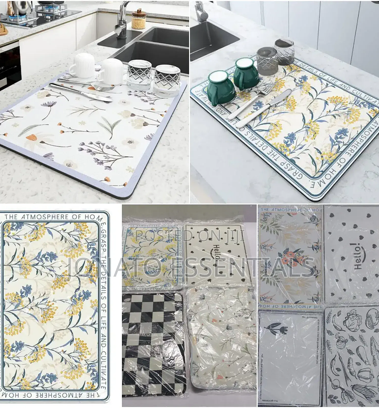 Absorbent Dish Drying Mat, Drainer Mat image