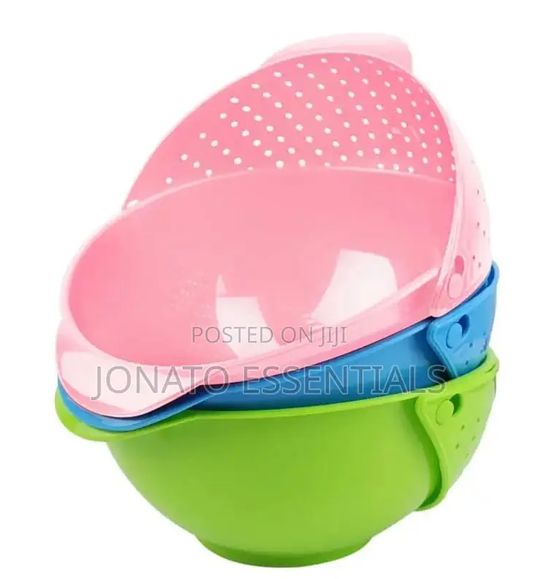 2in1 Vegetable Basin Wash Rice Sieve Fruit Bowl Fruit Basket image