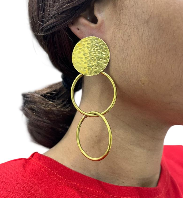 Hekima Brass Earrings image