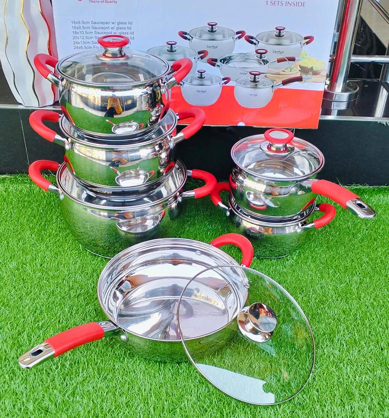 12pcs Stainless steel cookware set image