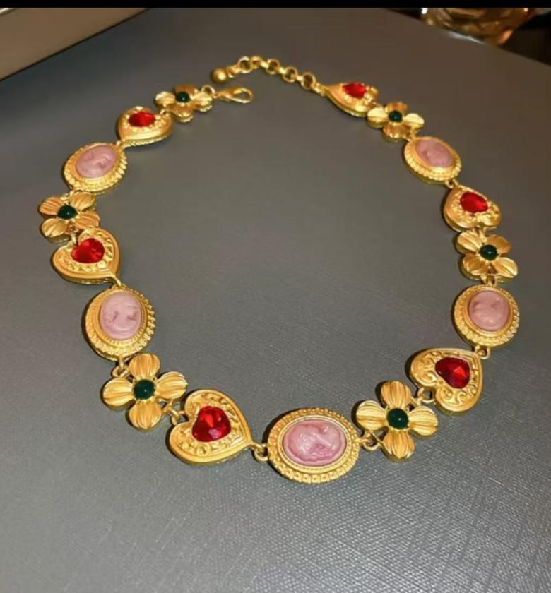 Vintage Garden Gemstone Statement Necklace image