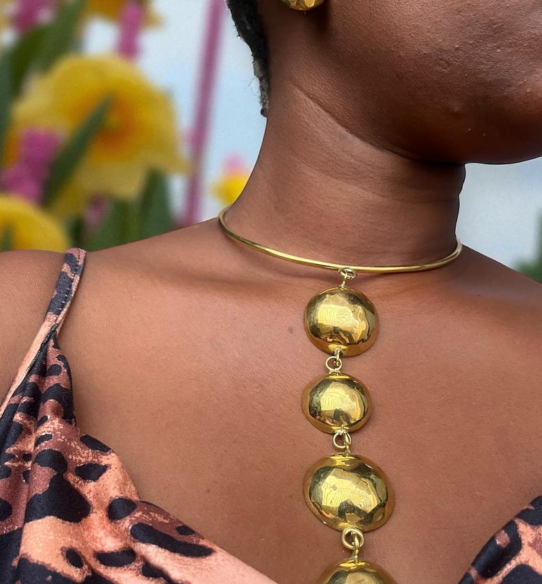 Taraji  Brass Choker image