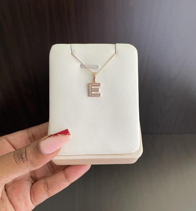 Initial Necklace - E image
