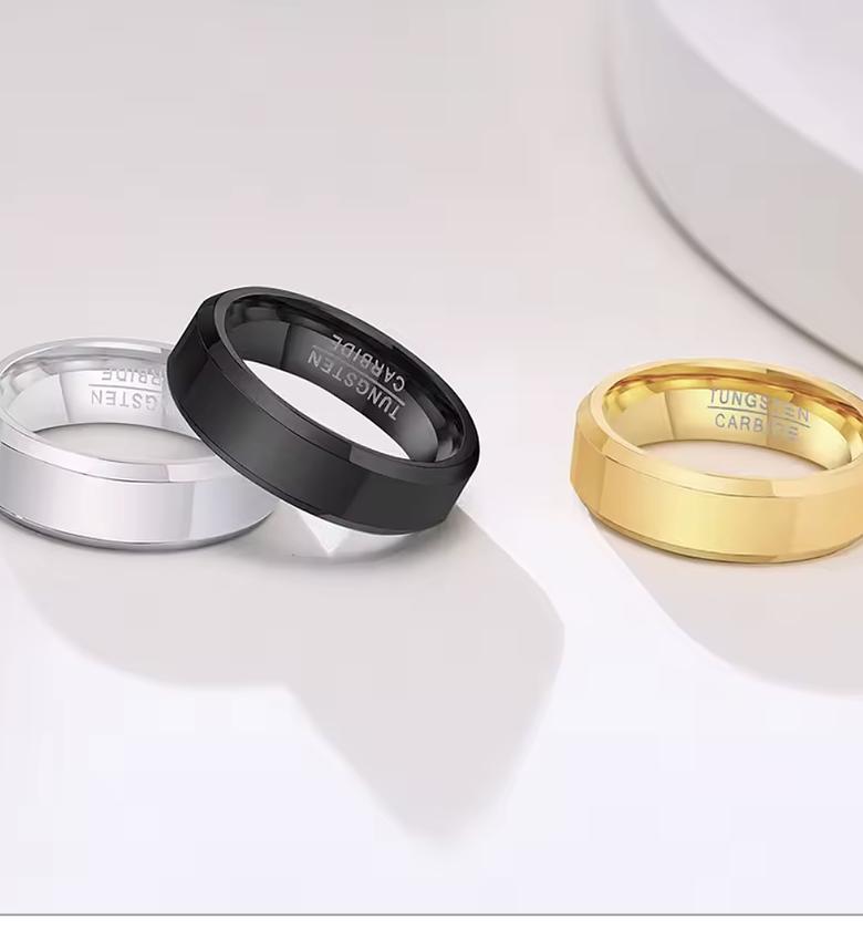 Apex Polished Tungsten Comfort Ring image