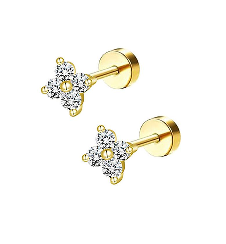 Butterfly Stainless Steel Earrings and Ring Set image