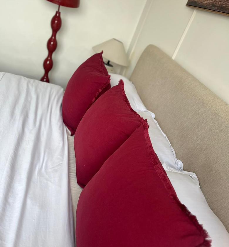 Linen ruffle pillows 60*60 image