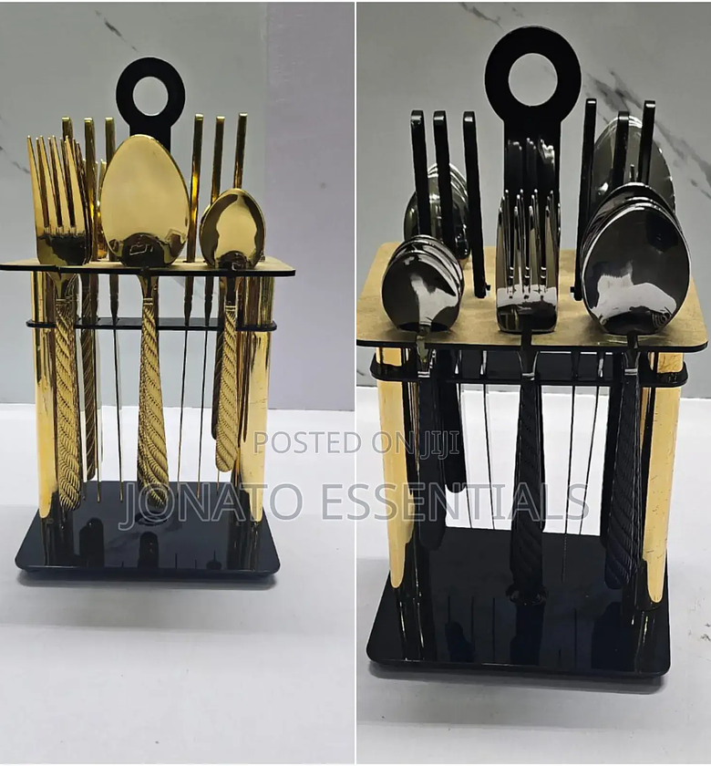 24-piece Stainless Steel Cutlery Set With Stand image