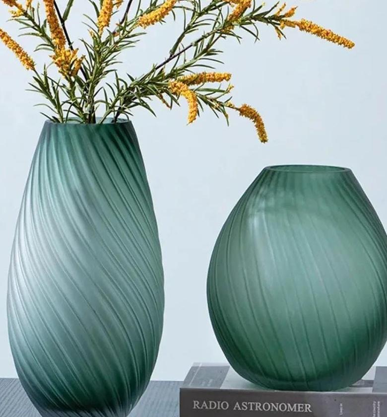 Nordic glass flower vase image