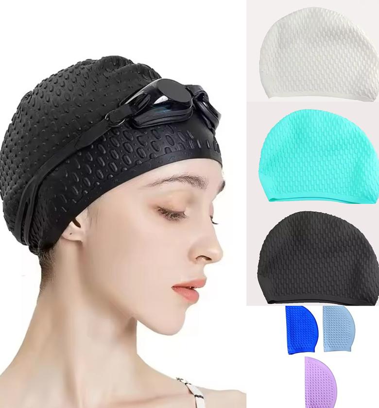 Durable Silicone Swimming Caps for Adults image