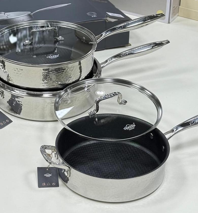 Stainless Non-stick Pan with Lids   image