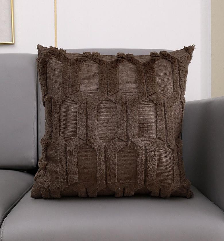 Soft Solid Fluffy Cushion Cover  image