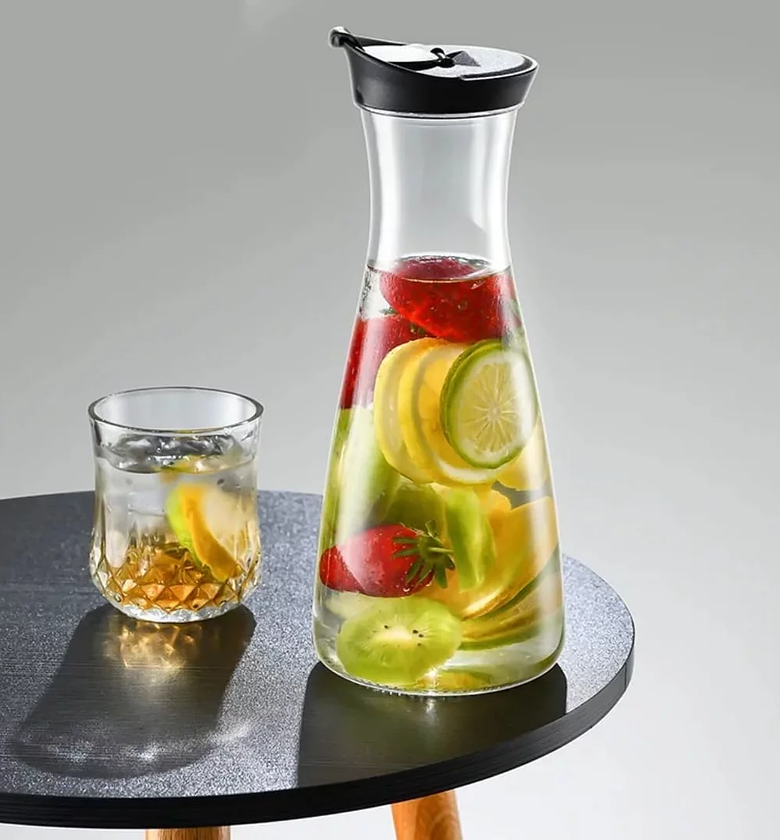 3-Piece Glass Water Pitcher Set (1 Litre Capacity) image