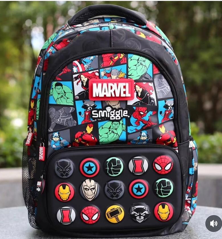 Smiggle Premium School Backpack – Space & Tech Print (45×32cm) - Grade 4 to 8 image