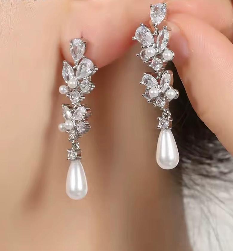 Dewdrop Blossom Dangle Earrings image