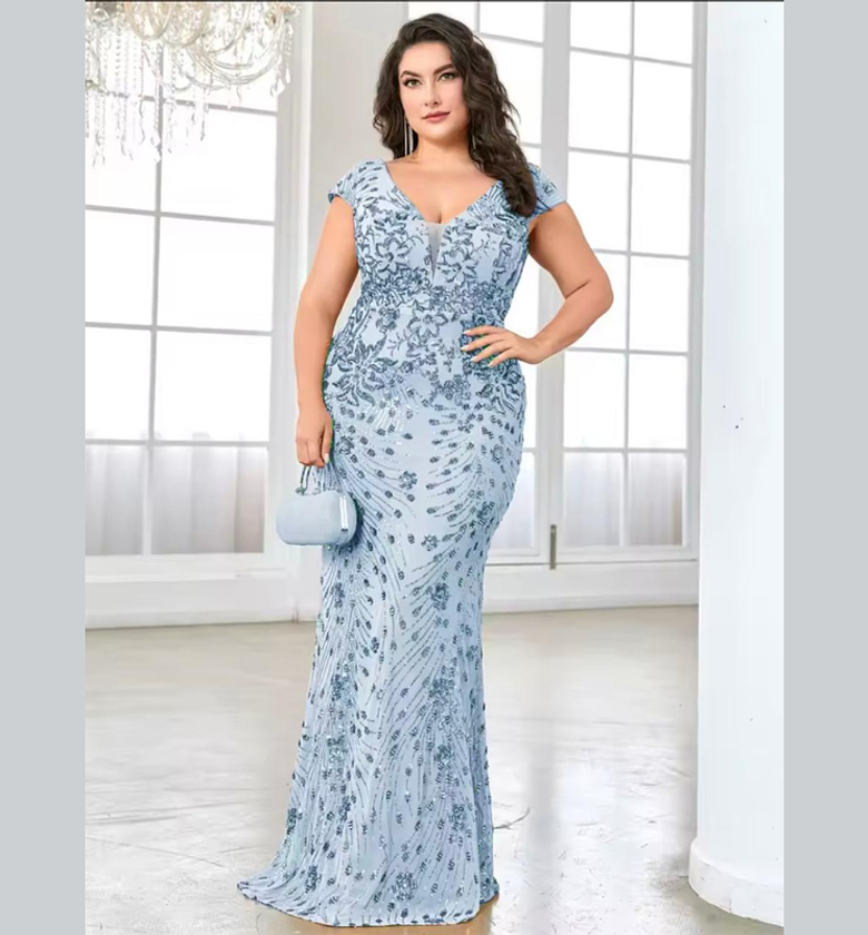 Gilded Vine Embellished Mermaid Gown image