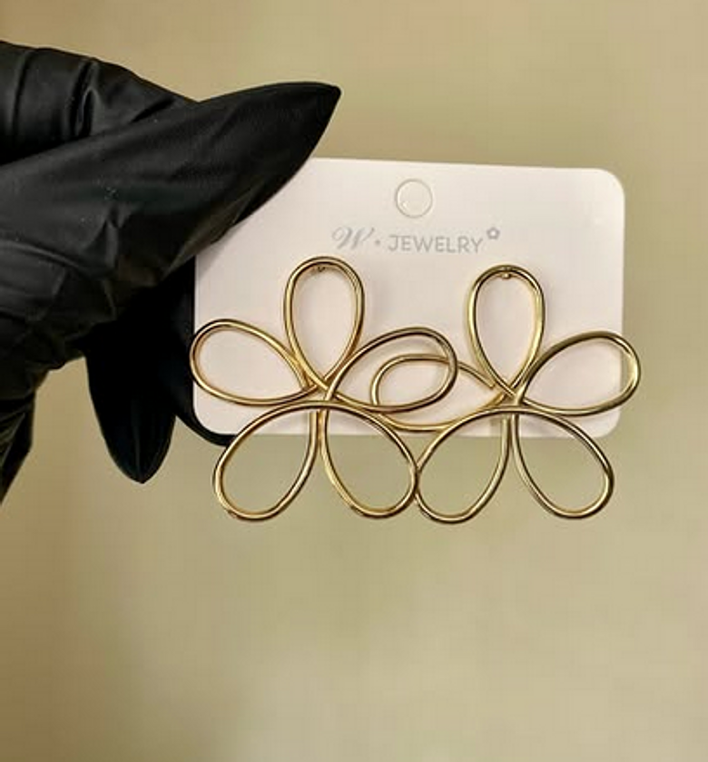 Retro Big Flower Earrings image