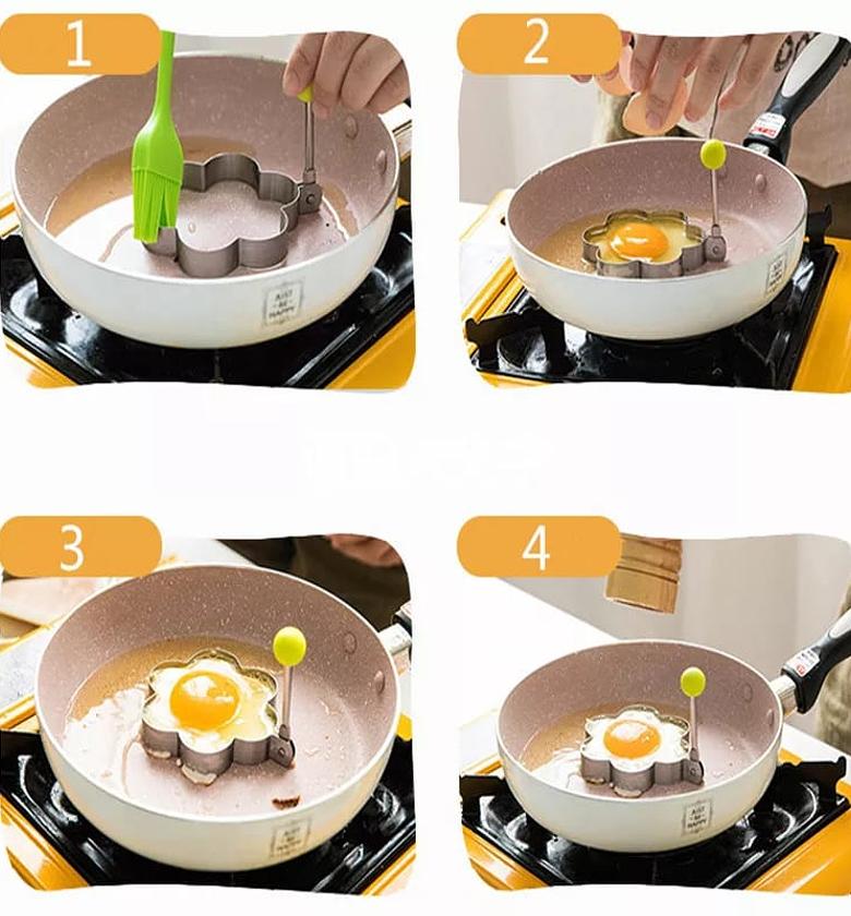 1 Pcs Kitchen Accessories Stainless Steel Fried Egg Shaper image