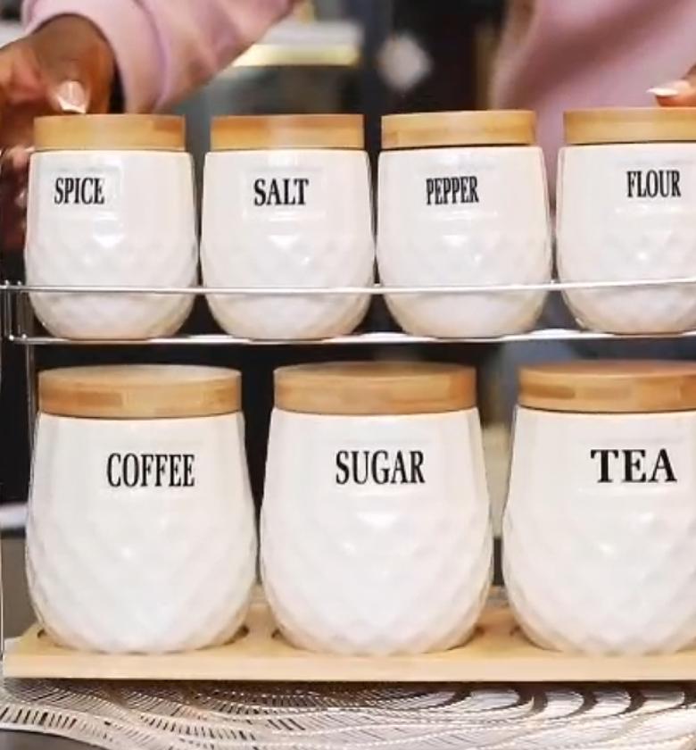 Premium 8pc Kitchen Canisters image