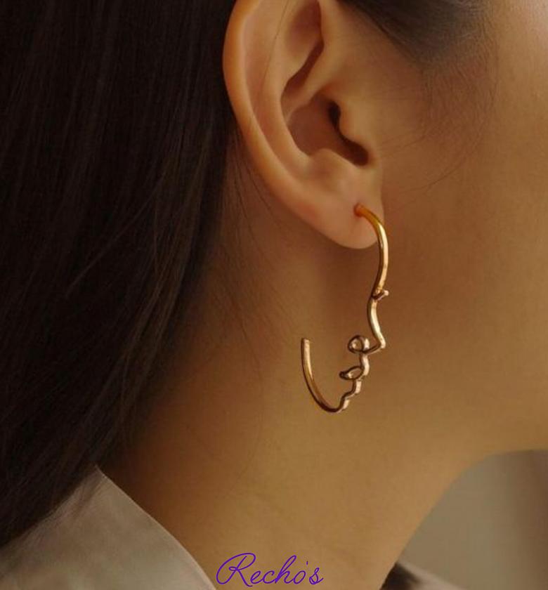Half face earrings  image