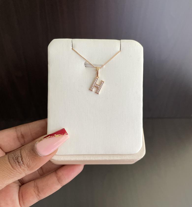 Initial Necklace - H image