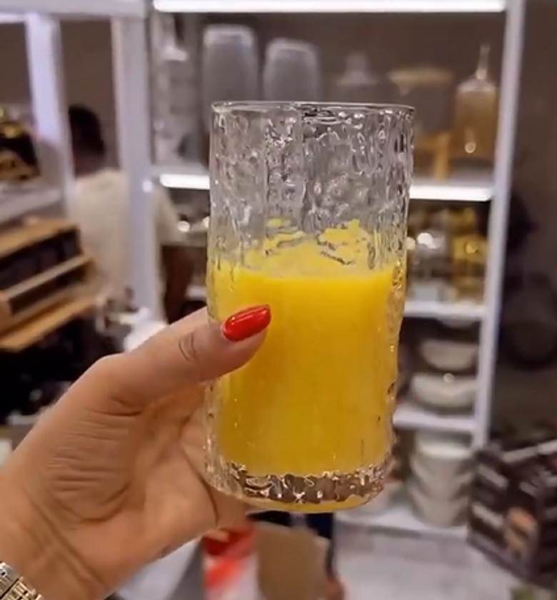 New Bark Patterned Retro Glass water cup image