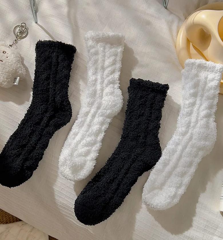 Women Socks Winter Fleece Fuzzy Sock image