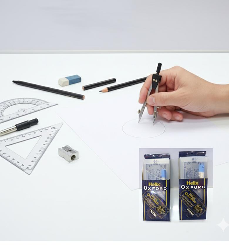 Helix Oxford Mathematical Set Clear Edition KNEC Approved image