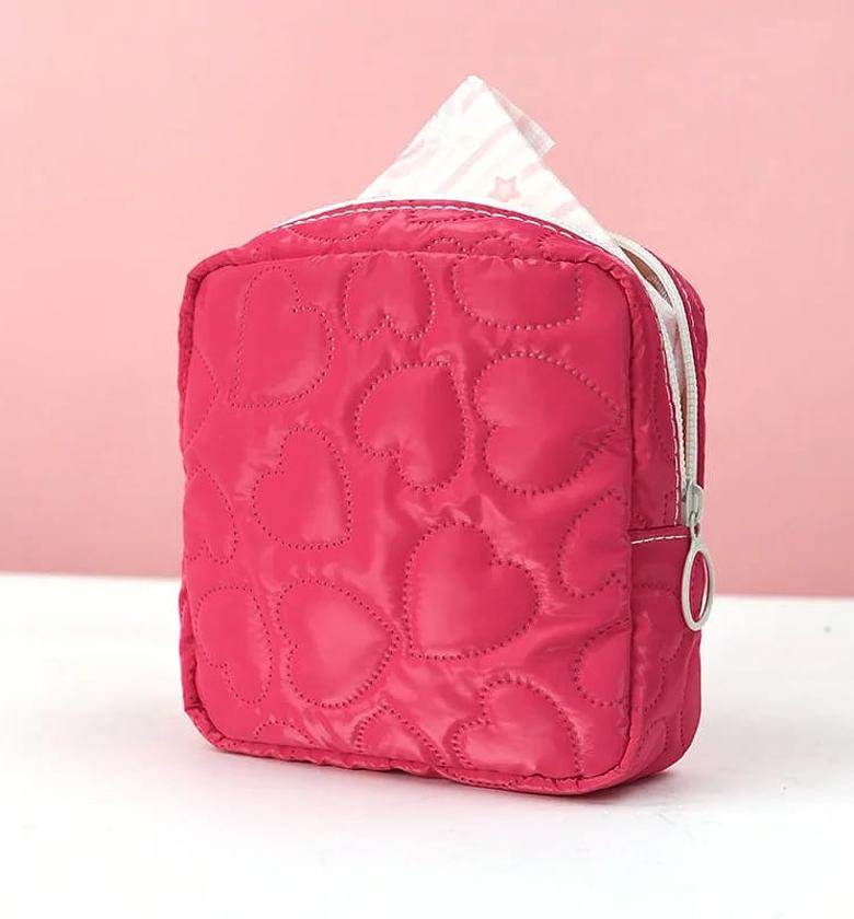 New Candy Color Square Glossy Cosmetic Bag image