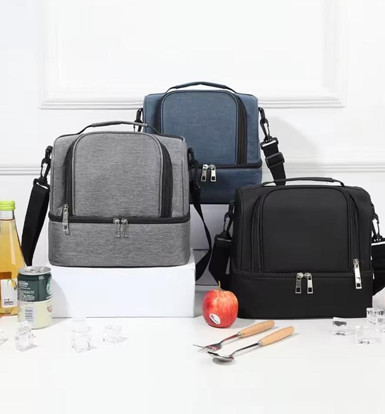 Double Compartment Insulated Lunch Bag image