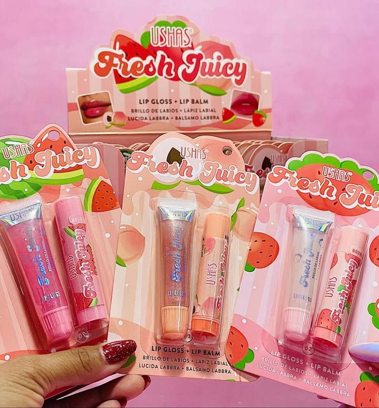 Juicy lip gloss + lip balm set  image