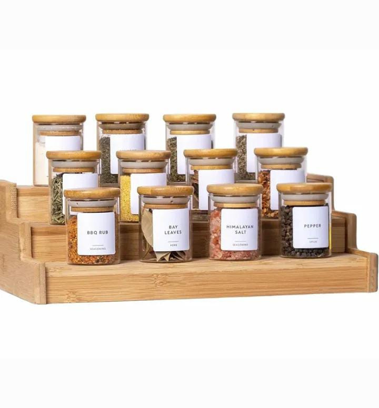 EcoStack 12-Jar Bamboo Spice Organization Set image