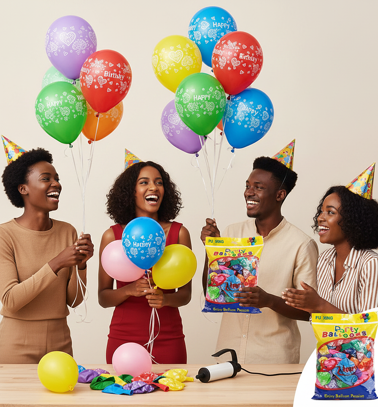 100pc Happy Birthday Balloons Set image
