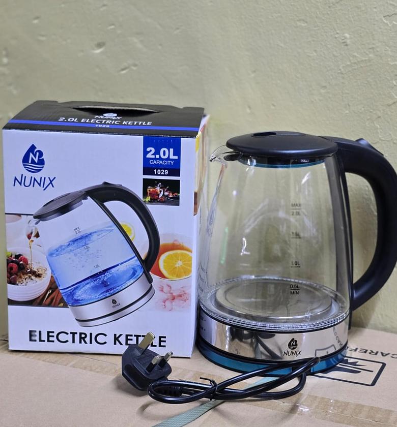 Nunix 2.0 L Electric Kettle Water Heater & Boiler Jug- coil less- Glass jug image