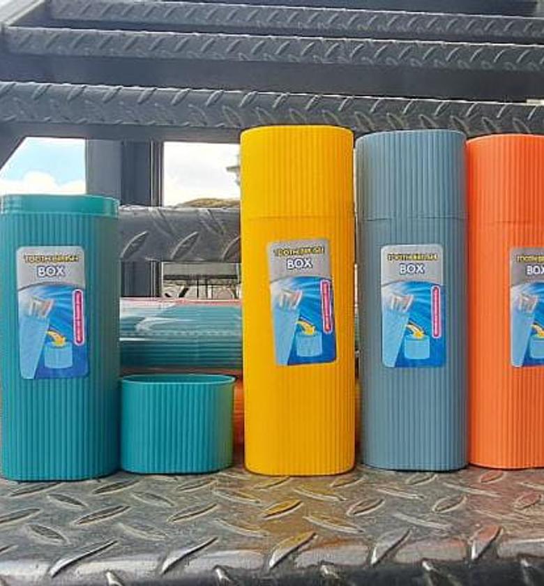 Portable Travel Toothbrush Box and Toothpaste Holder Organizer image