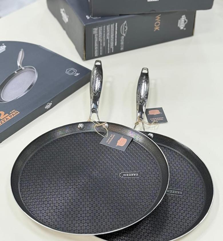 Premium 28cm Triple-Ply Honeycomb Stainless Steel Flat Skillet Griddle Pan image