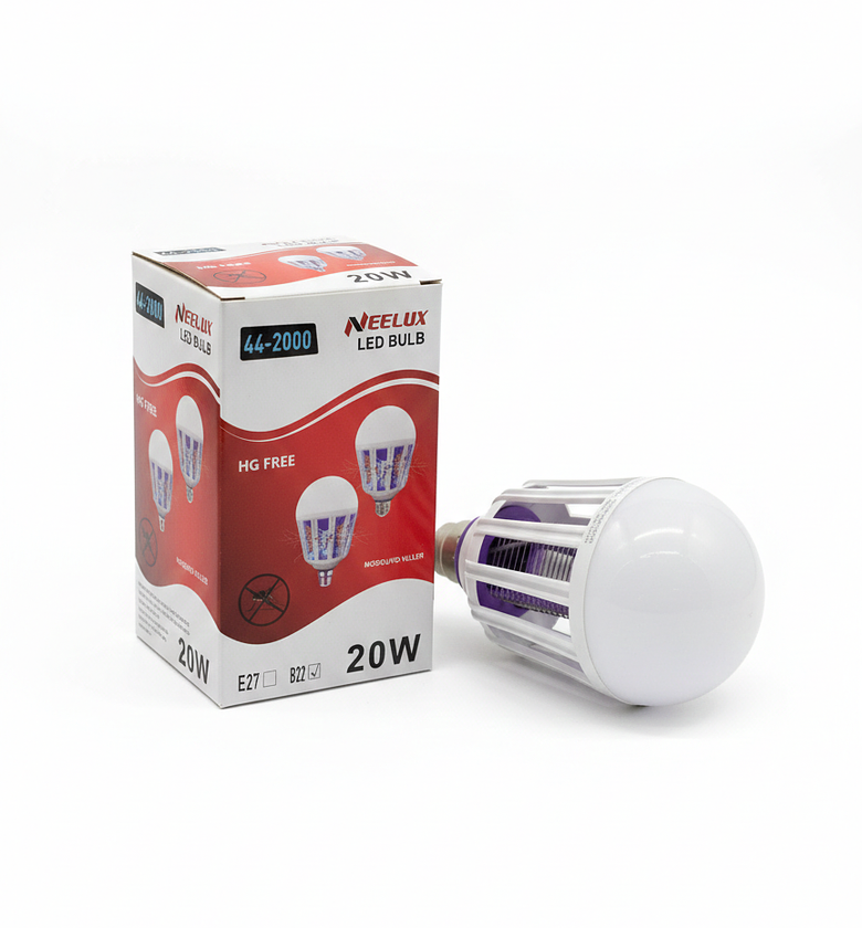 Neelux 20W Mosquito Killer LED Bulb 2-in-1 Electric Insect Zapper and Energy Saving Light – Best Anti-Mosquito Solution Nairobi Kenya image