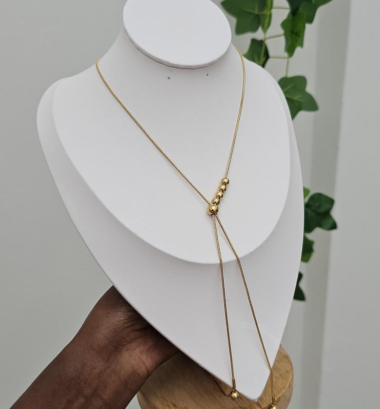 Ball drop adjustable necklace  image