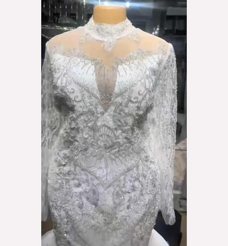 Crystal Mirage Illusion Mermaid Gown image