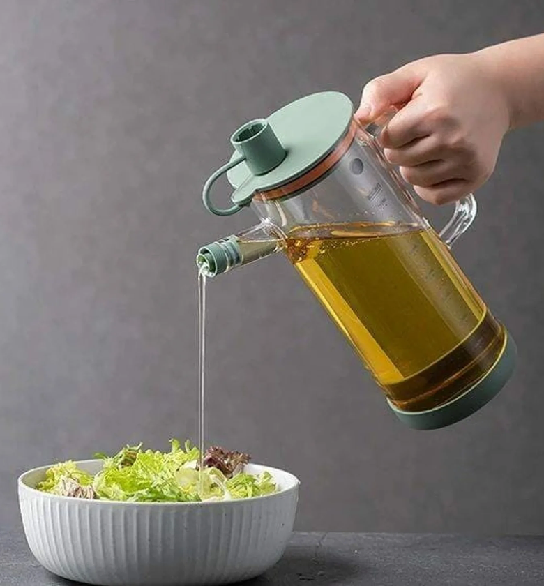 750ml Leak-Proof High Borosilicate Glass Oil Jar with Accurate Control Scale image