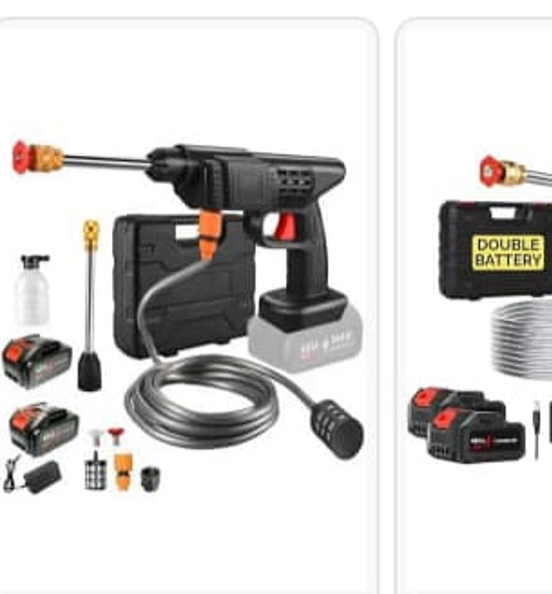 Wireless Car Wash Spray Gun Machine With 2 Portable Lithium Battery (96Vh Lithium-ion Batteries) image