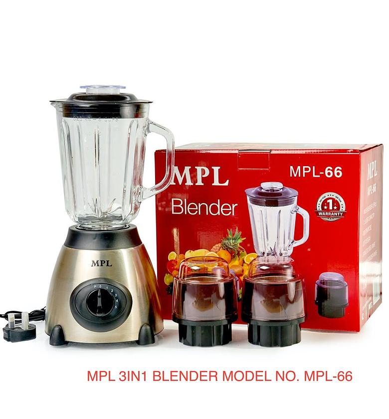 BLENDER. Primdale  3 in 1 food processor stainless steel glass jar blender image