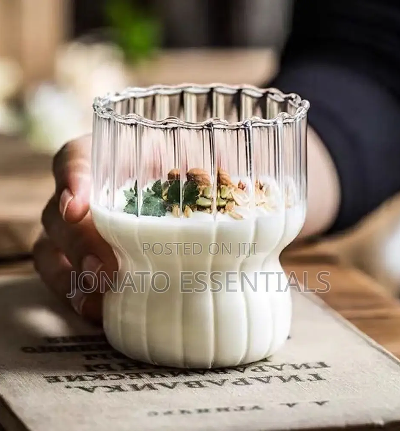 Glass Cup With Cute Stripes image