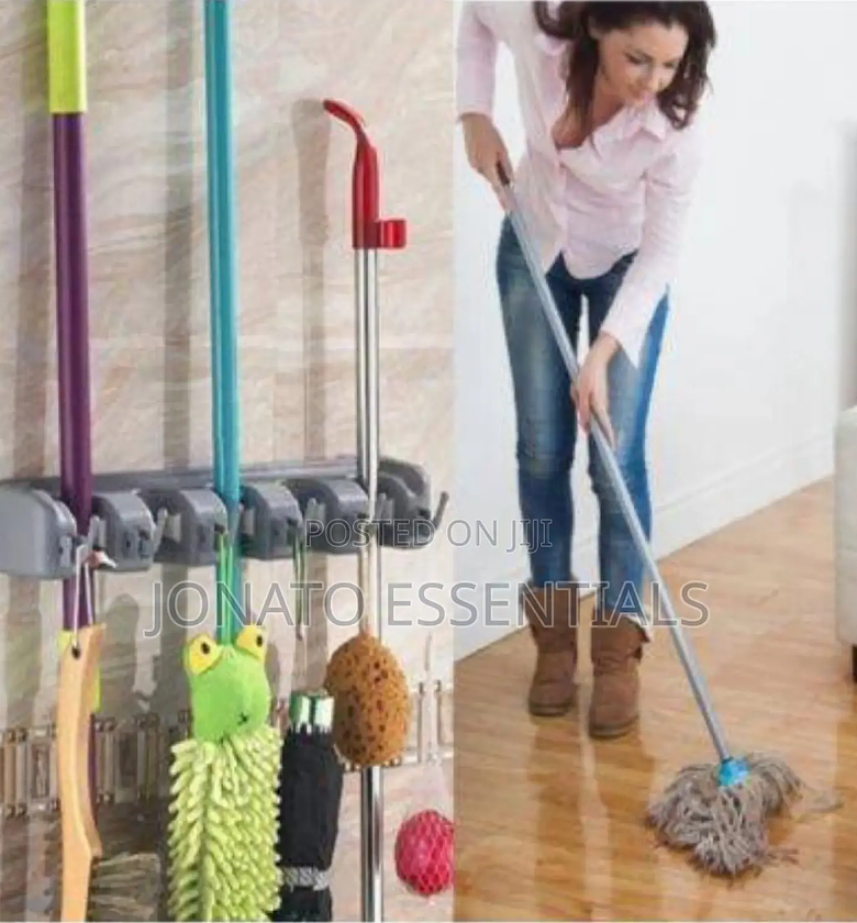 Wall Mounted Mop Broom Brush Organizer Holder image