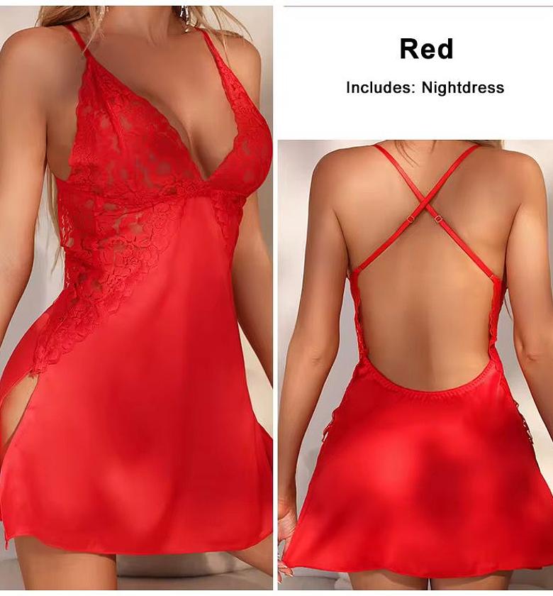 Y5122-Backless slip dress loungewear image