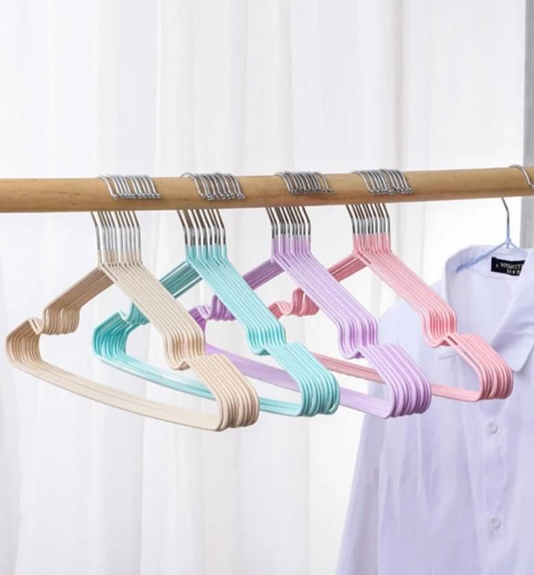 10pcs Metallic nonslip hangers. image