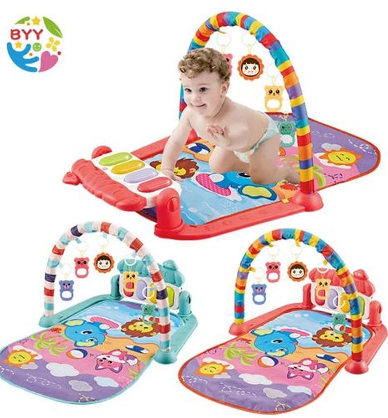 Baby gym rack, piano and play mat image