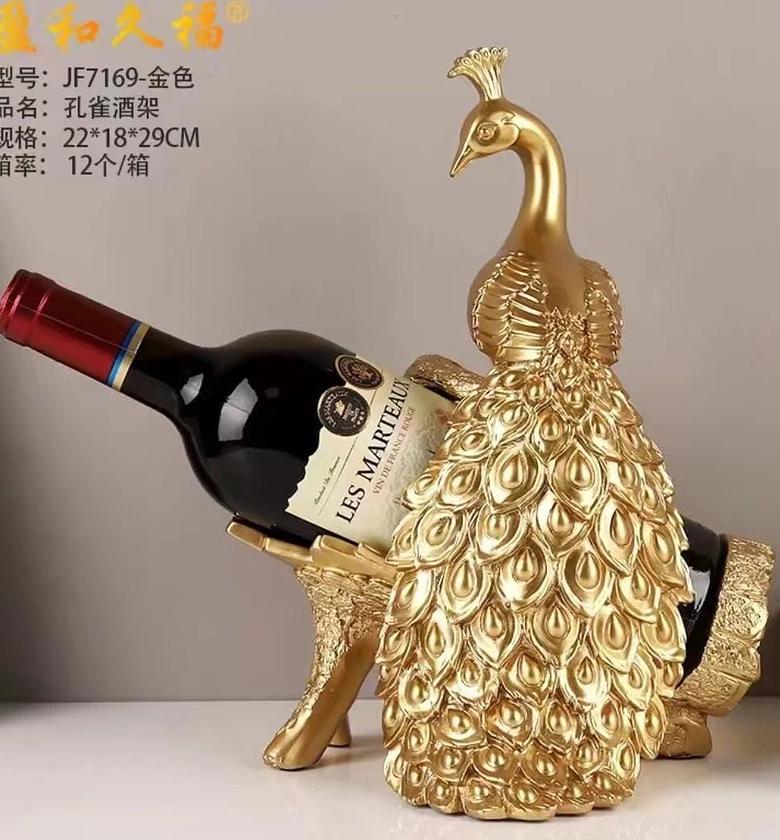 Peacock luxury wine rack image